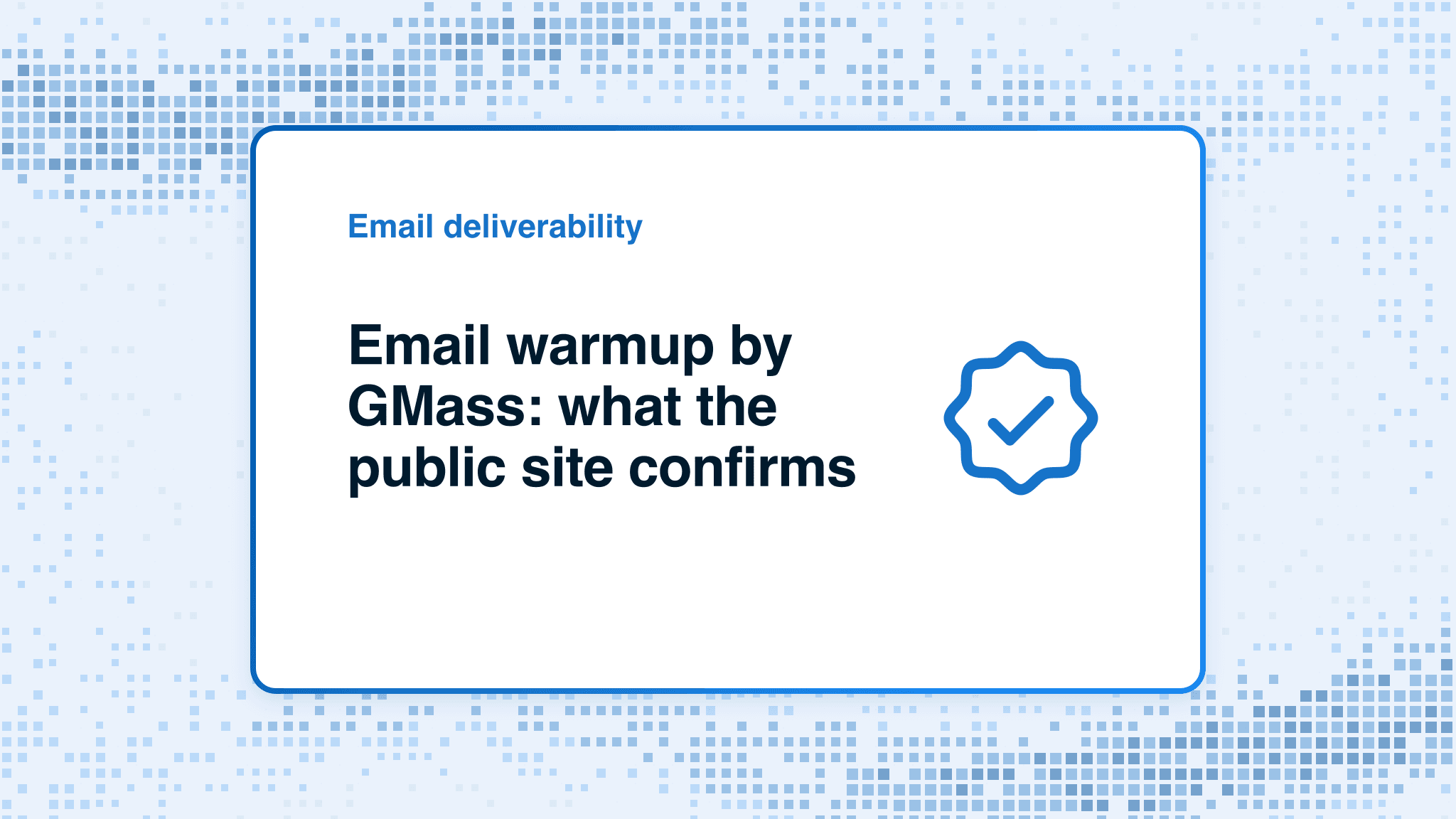 Email warmup by GMass: what the public site confirms