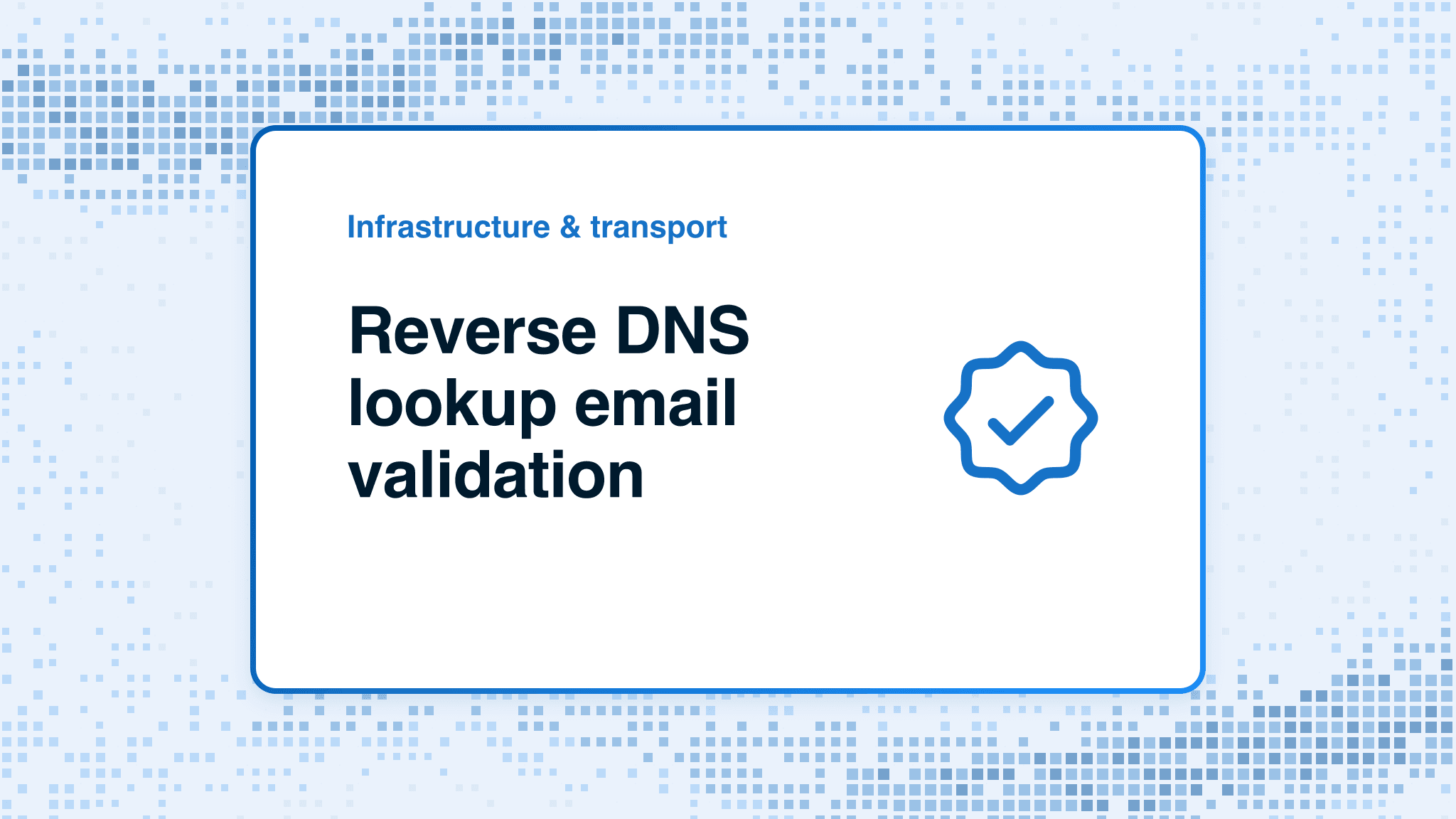 Reverse DNS lookup email validation