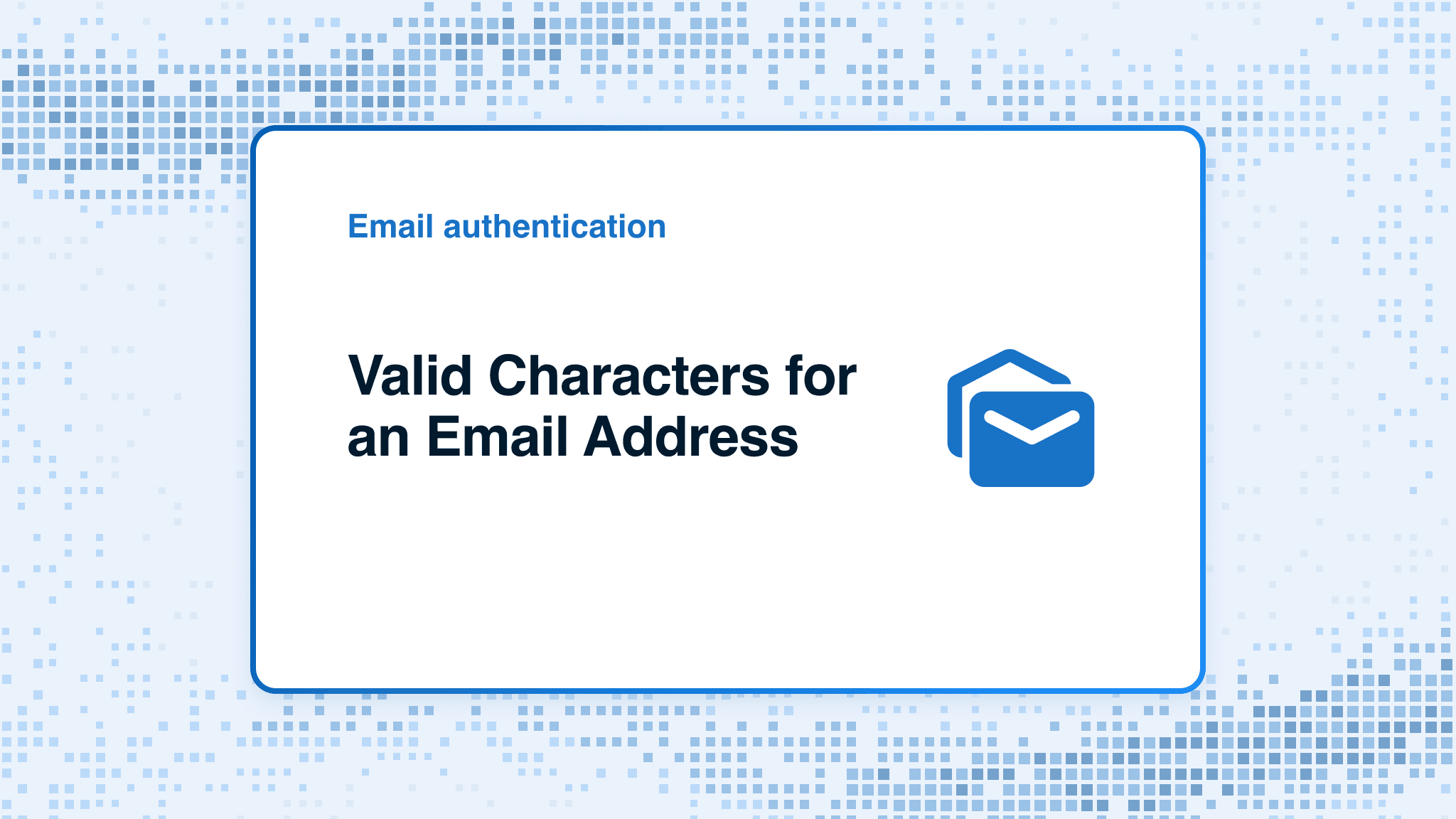 Valid Characters for an Email Address