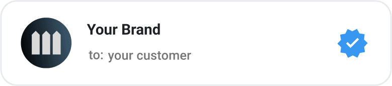 Email inbox with BIMI verified