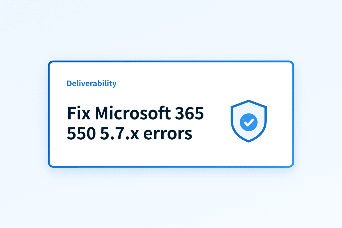 Why is Microsoft 365 rejecting my email with a 550 5.7.x error?