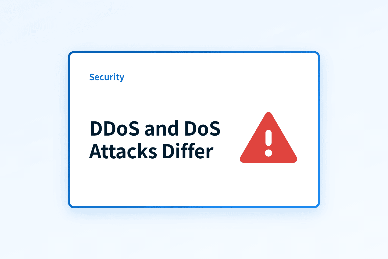 How do DDoS and DoS attacks differ?