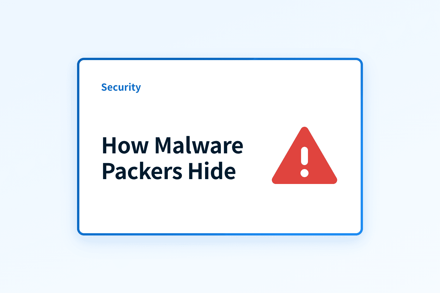 How do malware packers hide malicious code?