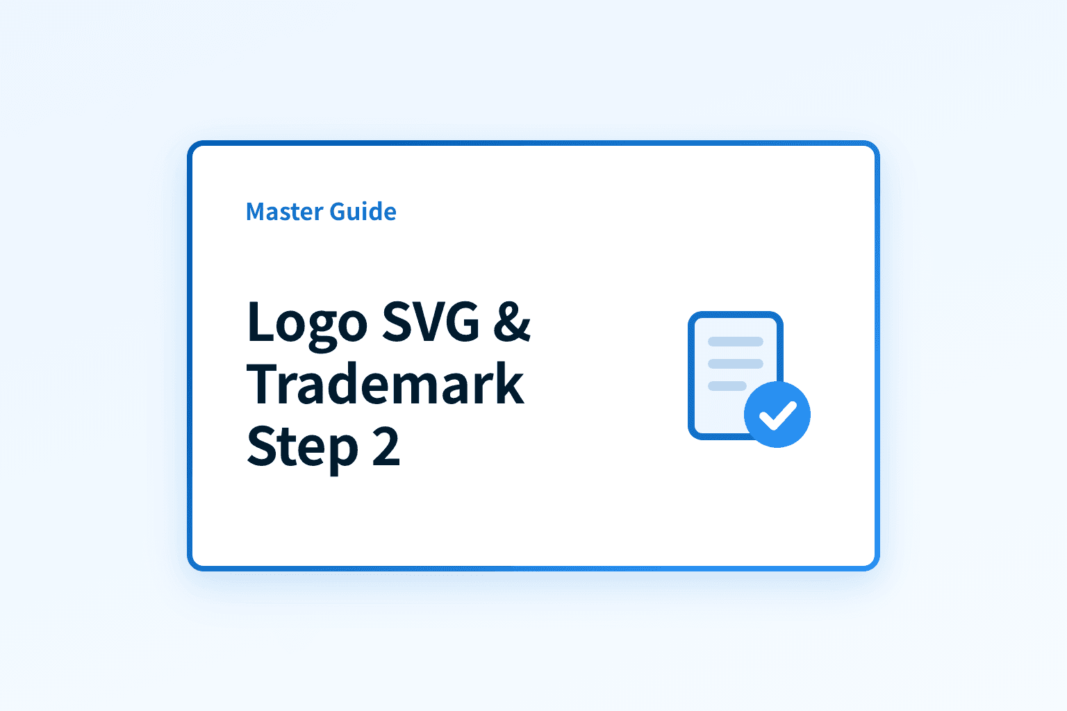 Step 2 → Logo - SVG & Trademark