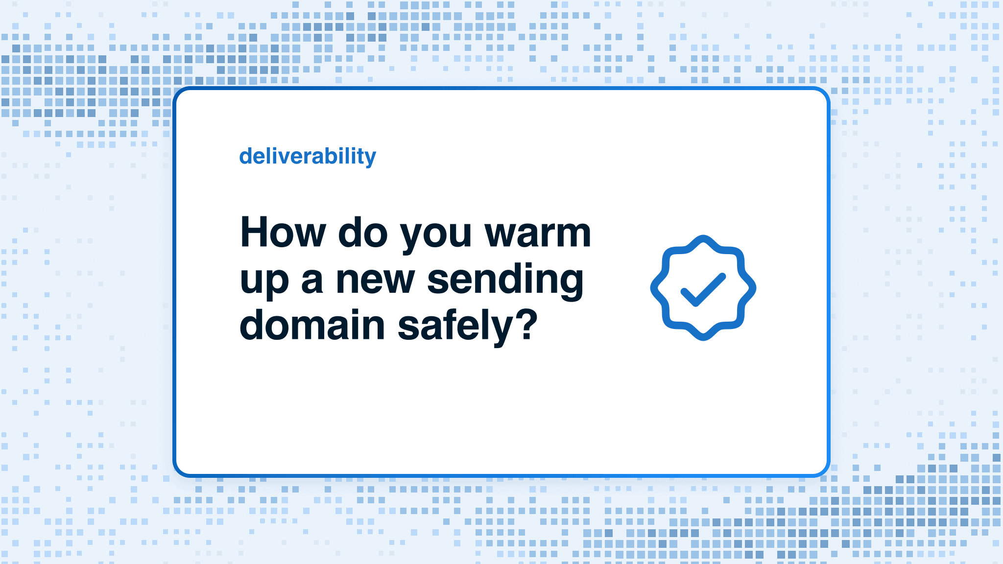How do you warm up a new sending domain safely?