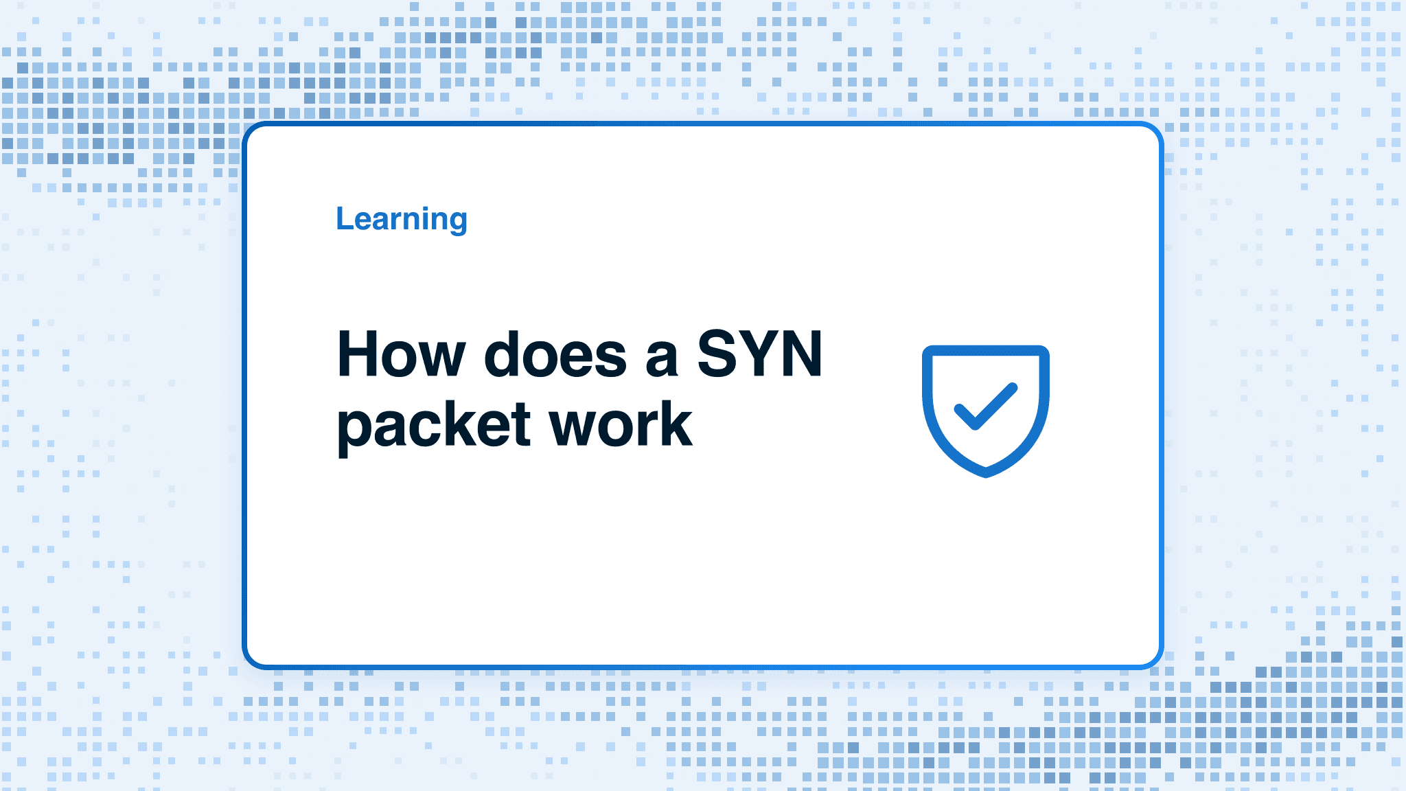 How does a SYN packet work