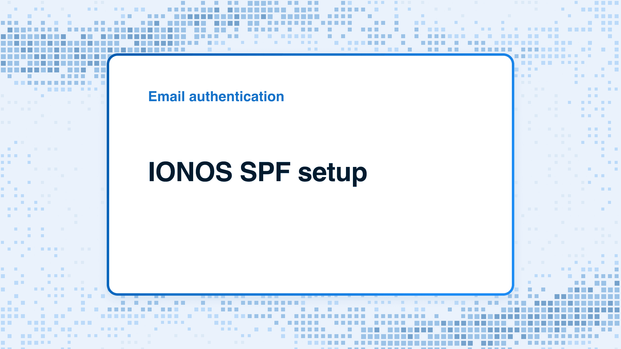 IONOS SPF setup