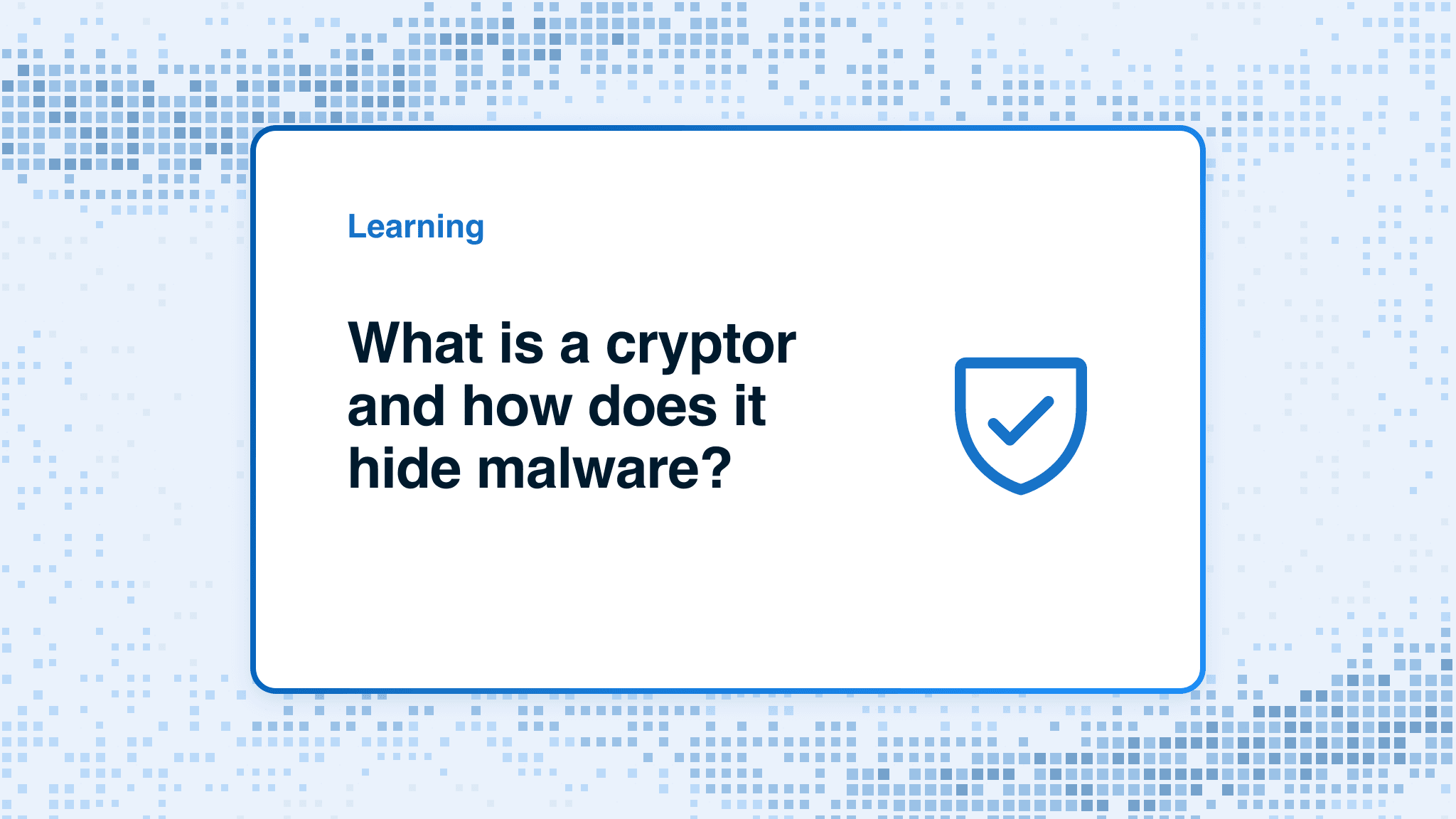 What is a cryptor and how does it hide malware?