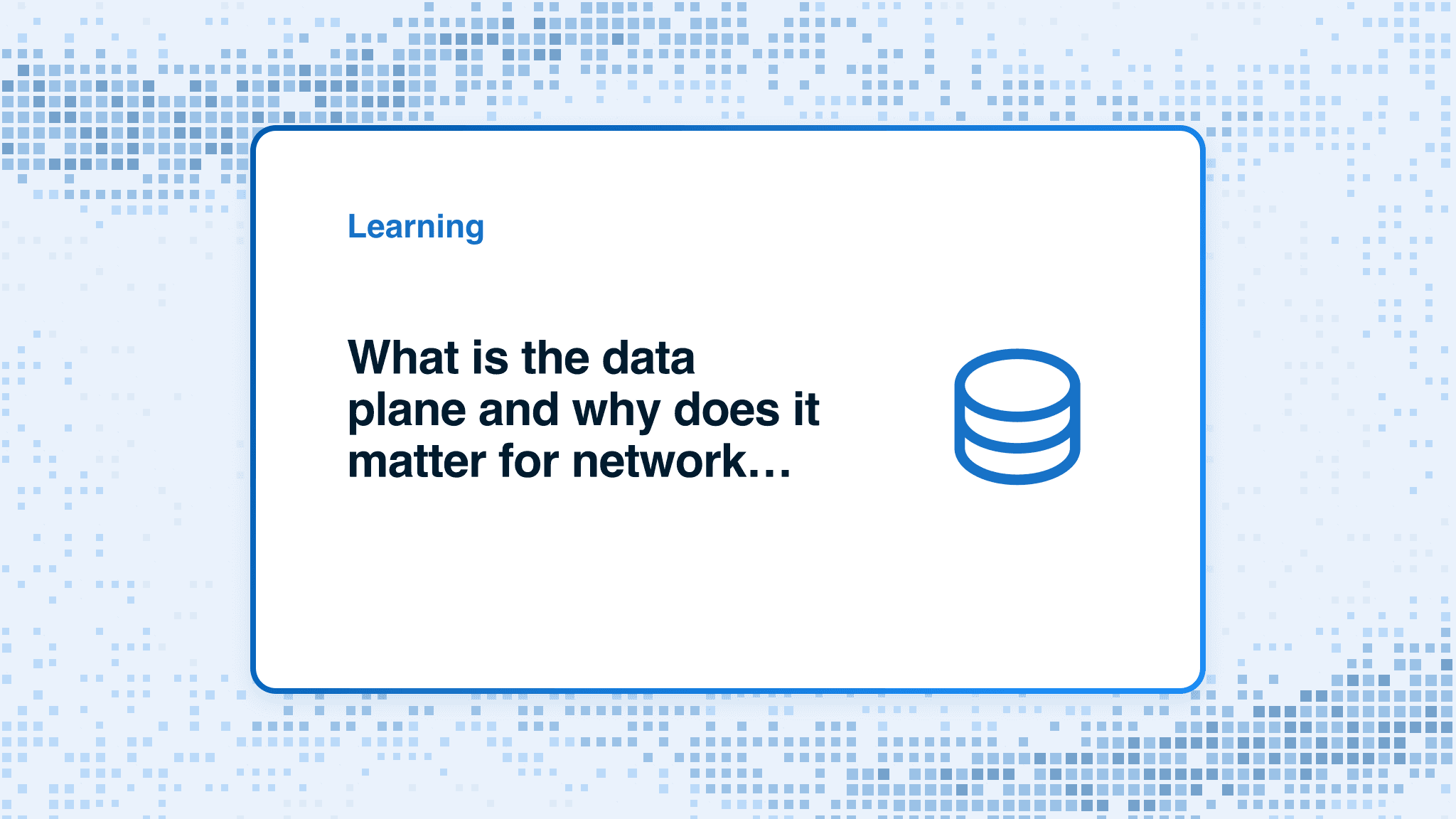 What is the data plane and why does it matter for network security?