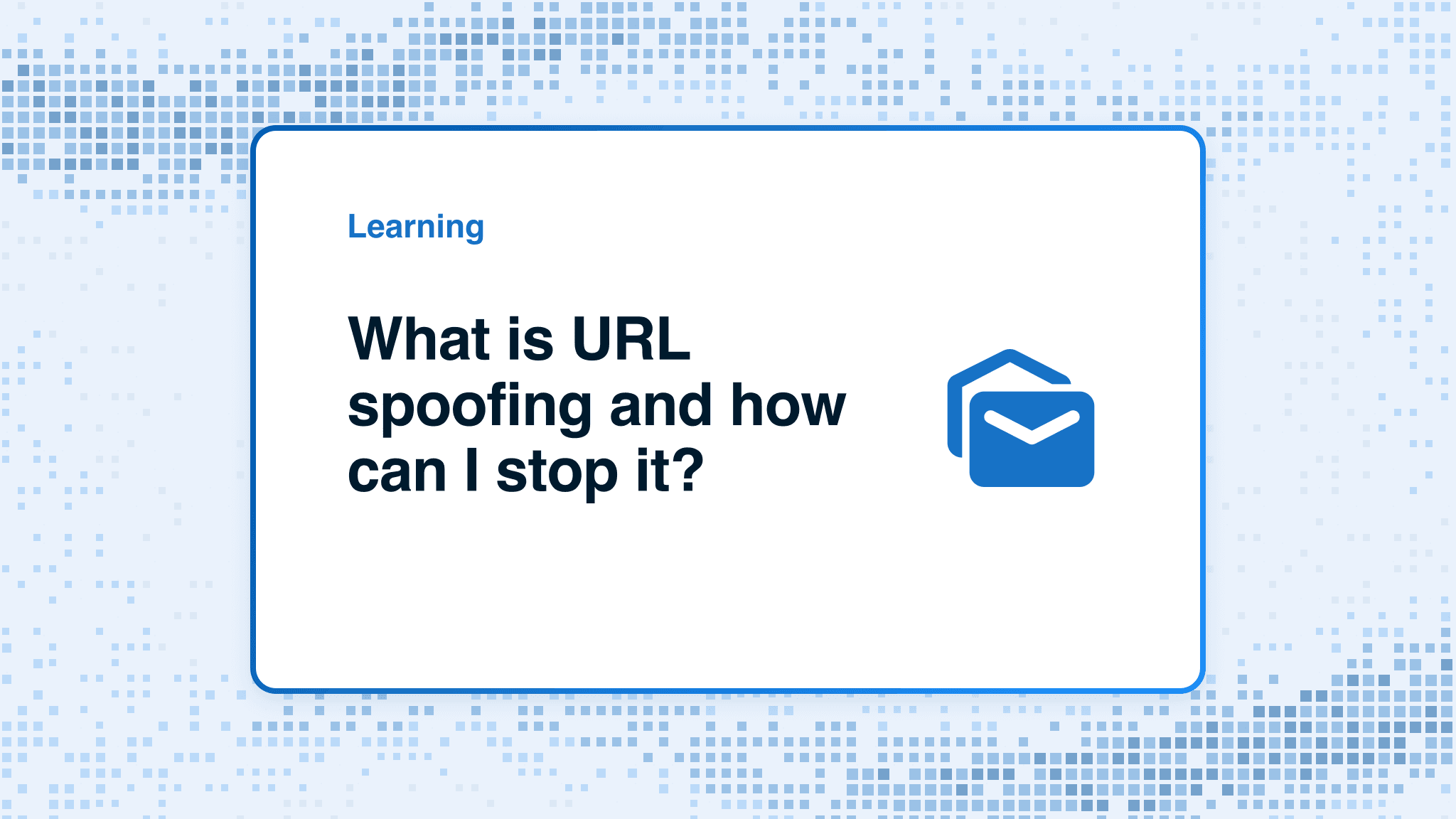 What is URL spoofing and how can I stop it?
