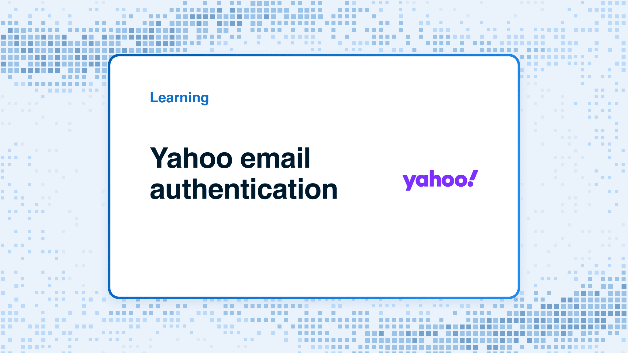 Yahoo email authentication
