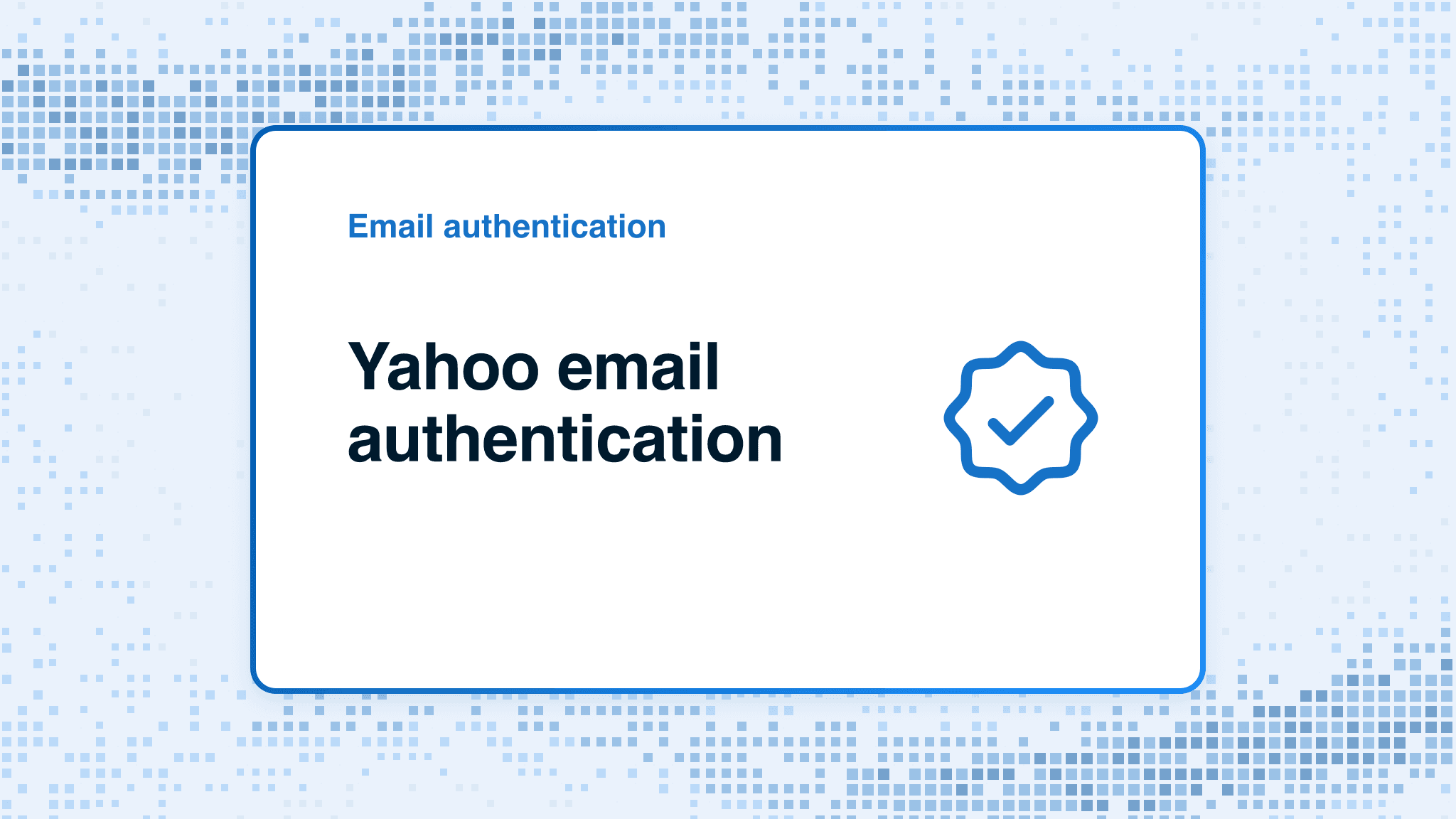 Yahoo email authentication