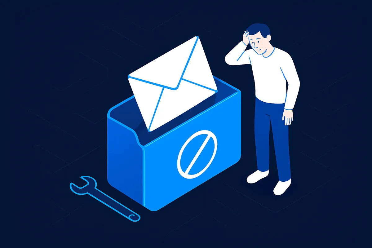 Why are my emails landing in spam and how can I fix it?