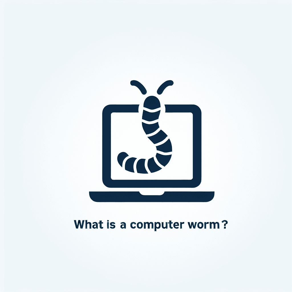 Computer worm illustration