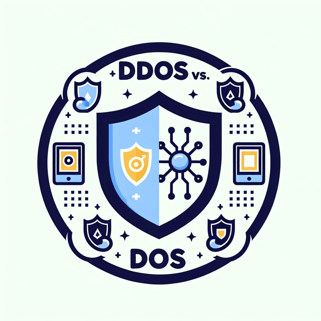 DDoS vs DoS illustration