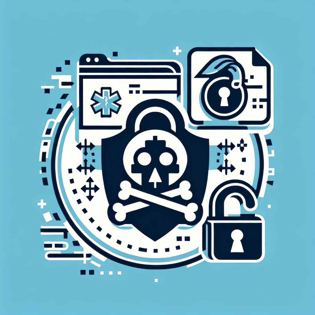 Healthcare and ransomware illustration