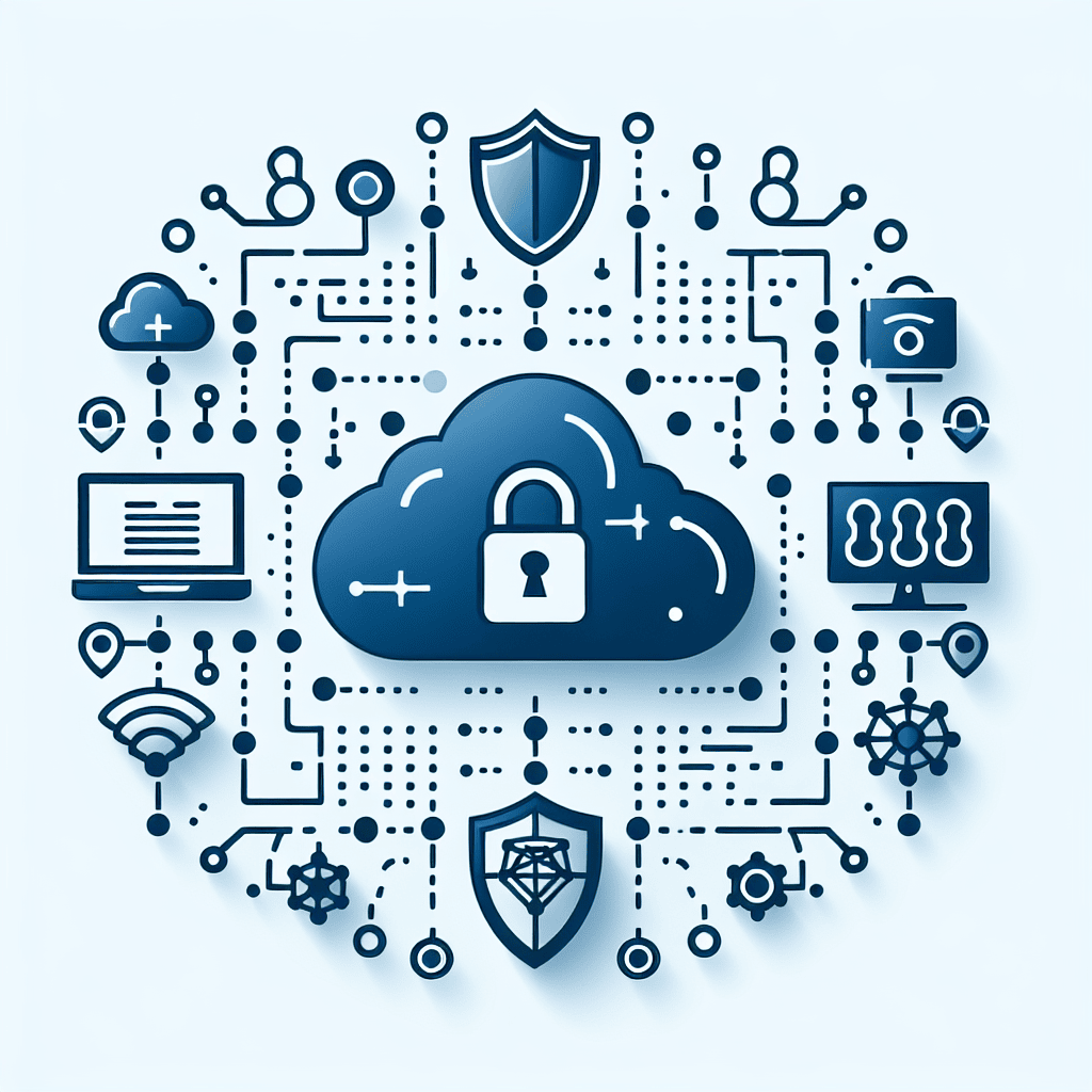Abstract cloud security illustration