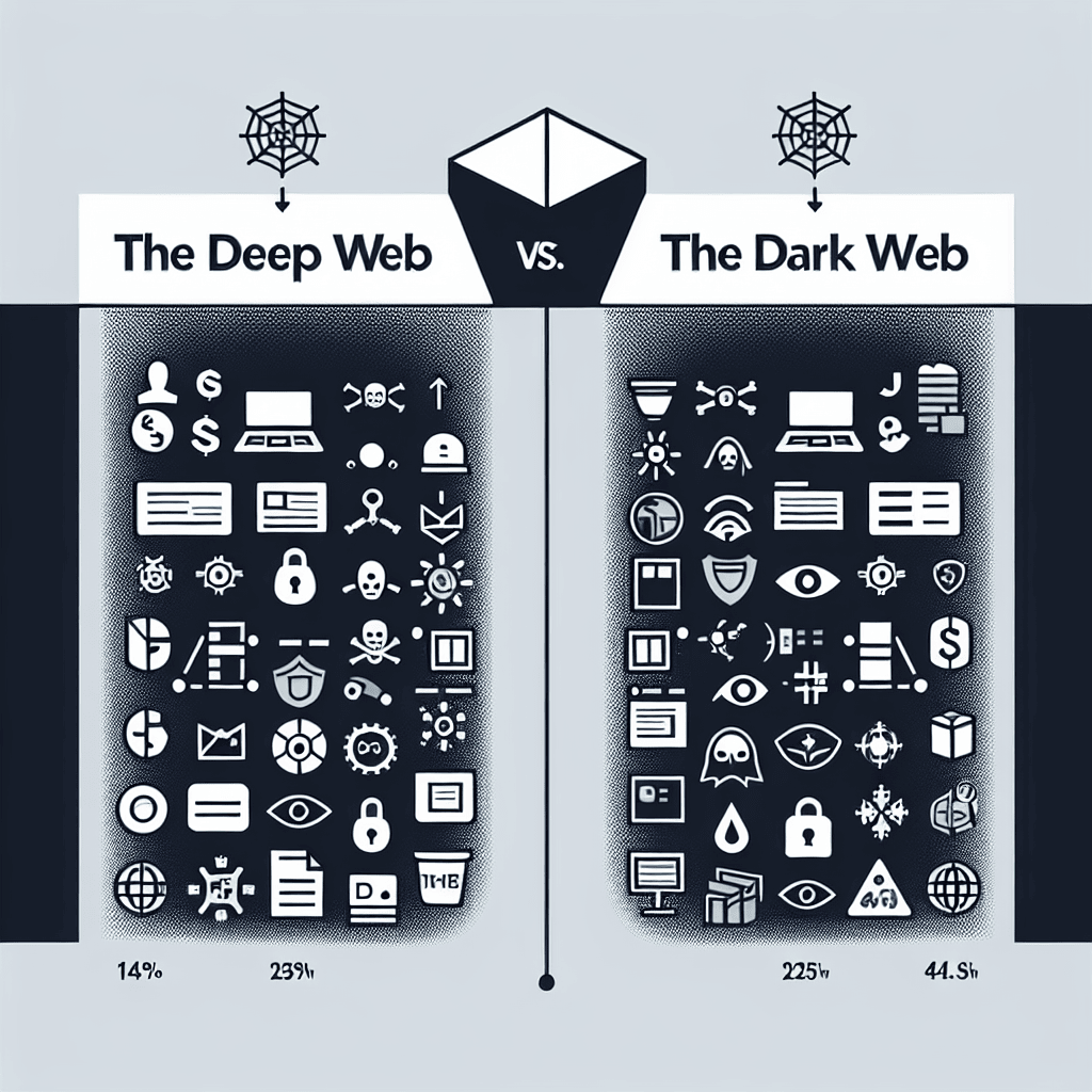 deep vs dark web illustration